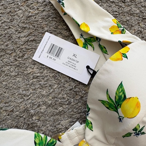 WE WORE WHAT Lemon Bikini set size XL NWT - Picture 4 of 4